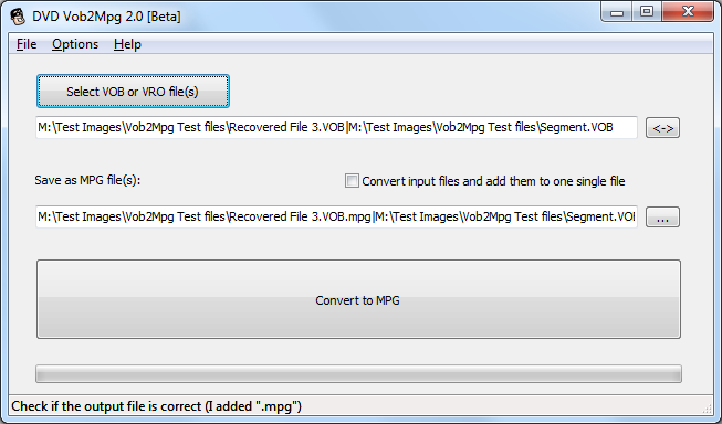 DVDVob2Mpg 2.0 Beta